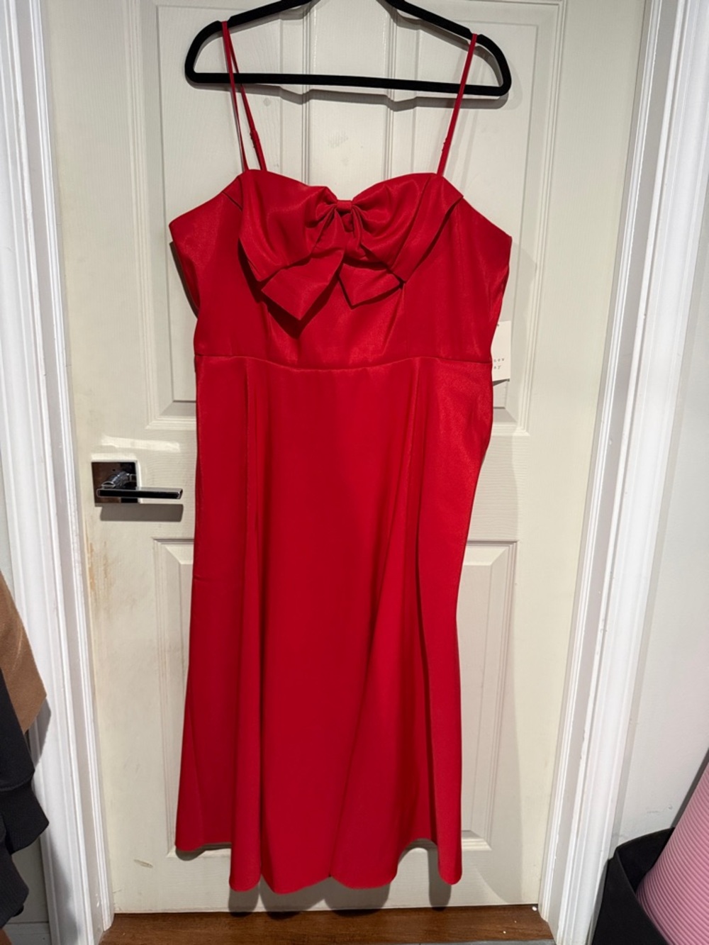 a new day Red Bow-Front Spaghetti Strap Mini Dress